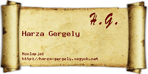 Harza Gergely névjegykártya